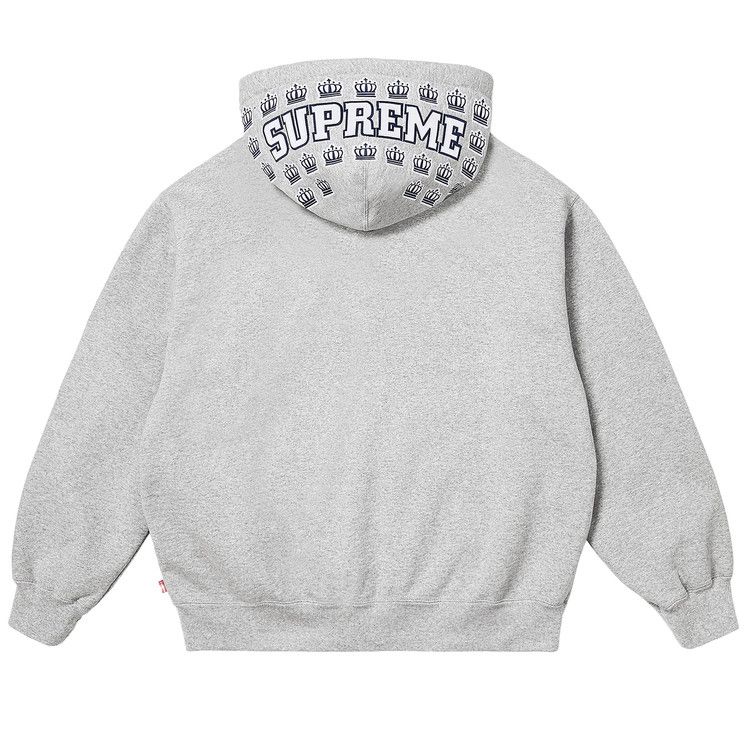 Buy Supreme League Champs Zip Up Hooded Sweatshirt 'Heather Grey