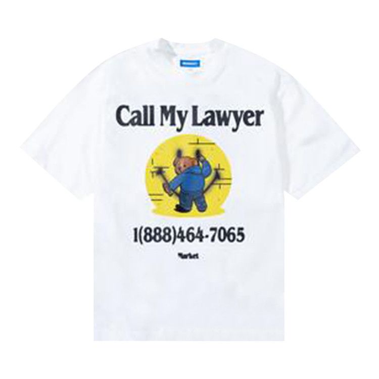 Market Smiley Call My Lawyer Bear T-Shirt 'white'