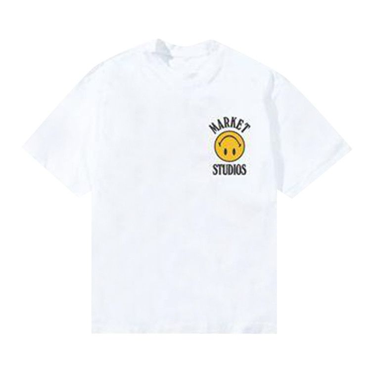Market Smiley Upside Down Lockup T-Shirt 'white'