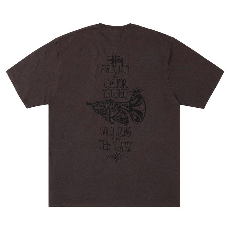 Stussy Swim Out T-Shirt Pigment Dyed Faded Black