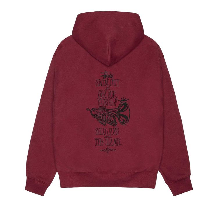 Stussy Swim Out Zip Hoodie Wine