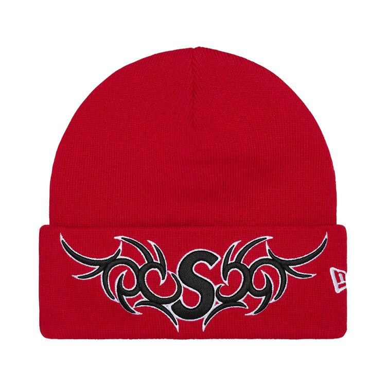 Buy Supreme New Era Tribal S Logo Beanie 'Red' - FW25BN7 RED | GOAT