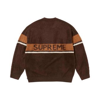トップス Supreme 24FW Back Stripe Sweater M Brown Supreme 24FW Back Stripe Sweater M Brown