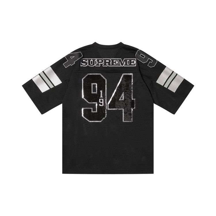Buy Supreme Sequin Football Jersey 'Black' - FW25KN22 BLACK | GOAT