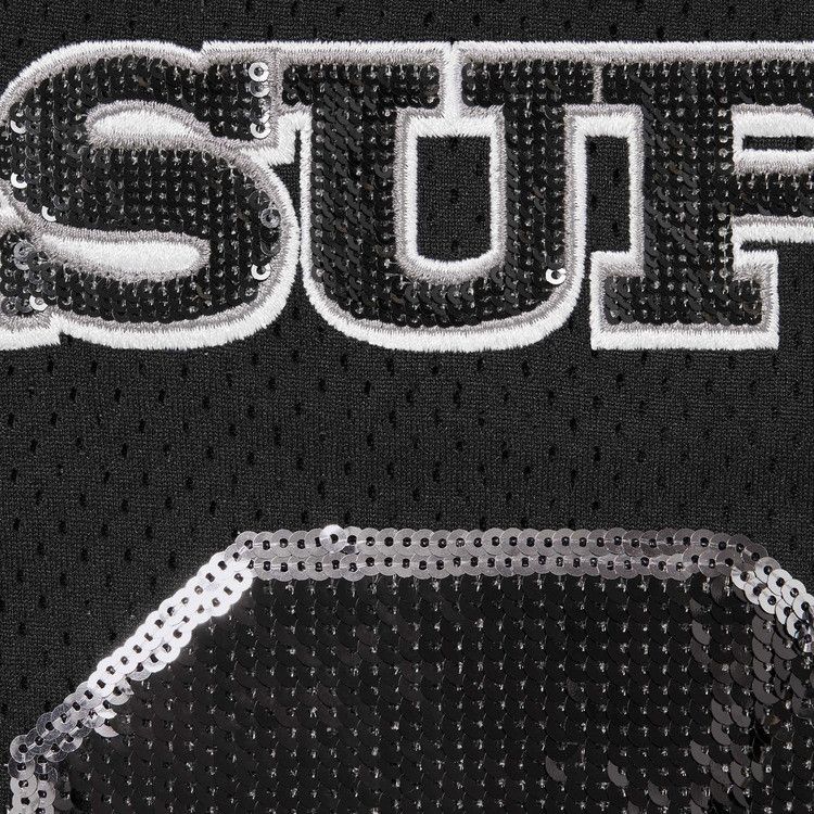 Buy Supreme Sequin Football Jersey 'Black' - FW25KN22 BLACK | GOAT