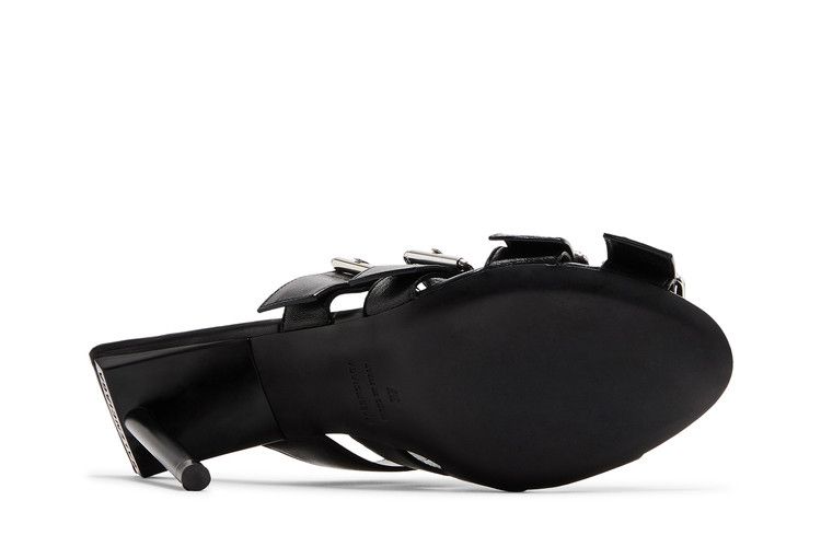 Balenciaga Wmns Buckle Strap Sandal 'Black Silver'