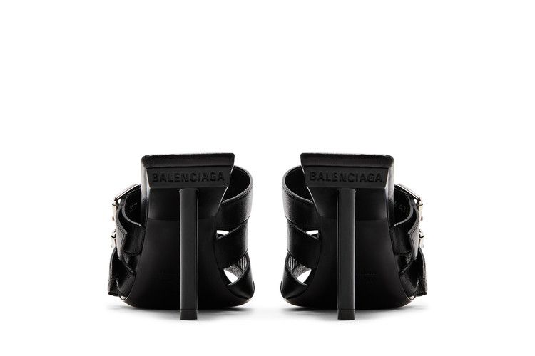 Balenciaga Wmns Buckle Strap Sandal 'Black Silver'