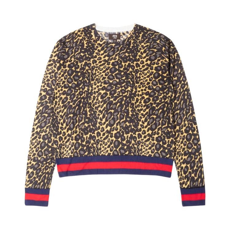 Stussy X Wales Bonner Leopard Sweater 'golden'
