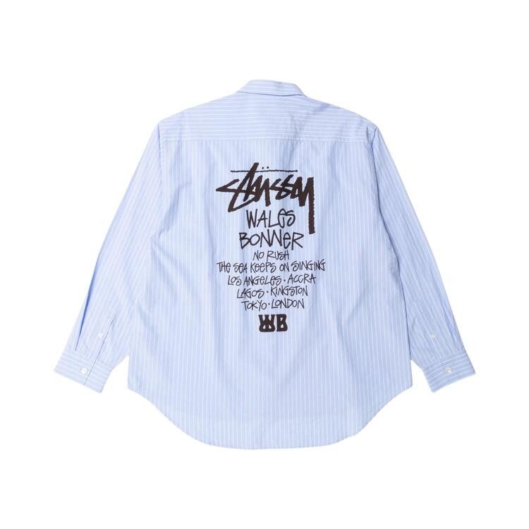 Stussy X Wales Bonner Poplin Shirt 'stripe'