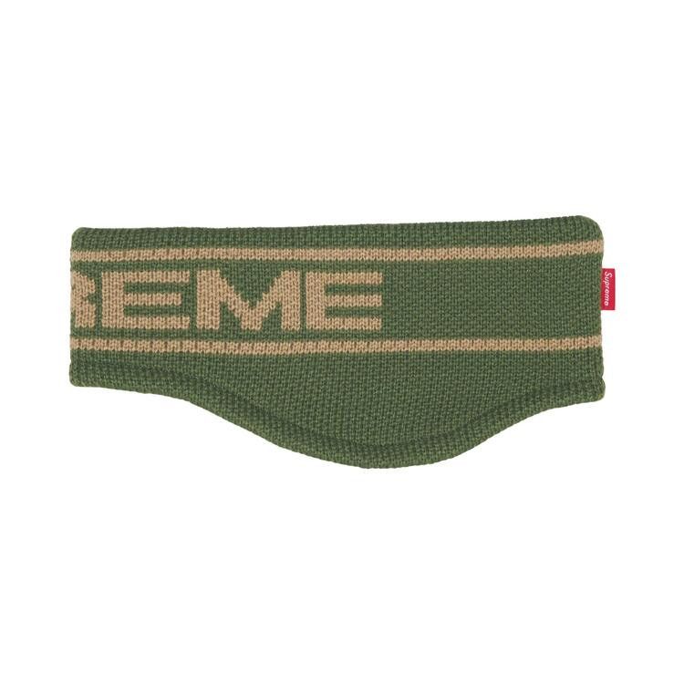 Buy Supreme Contrast Logo Headband 'Olive' - FW25BN50 OLIVE | GOAT