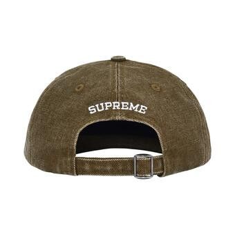 Buy Supreme Pigment Coated Canvas S Logo 6-Panel 'Olive' - FW25H85