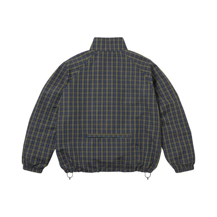 Supreme Plaid Track Jacket Navy Price in India | Culture Circle