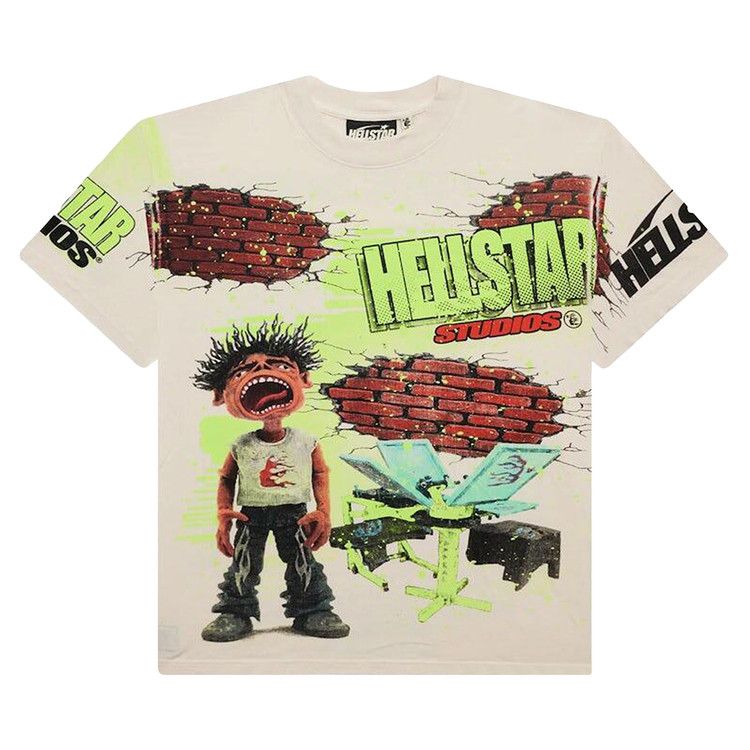 Hellstar Studios Brick Wall T-Shirt White