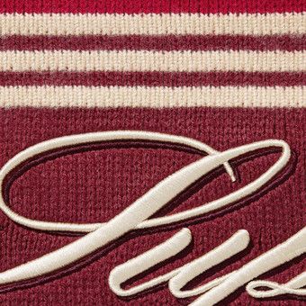 Buy Supreme Script Stripe Half Zip Sweater 'Red' - FW25SK42 RED | GOAT