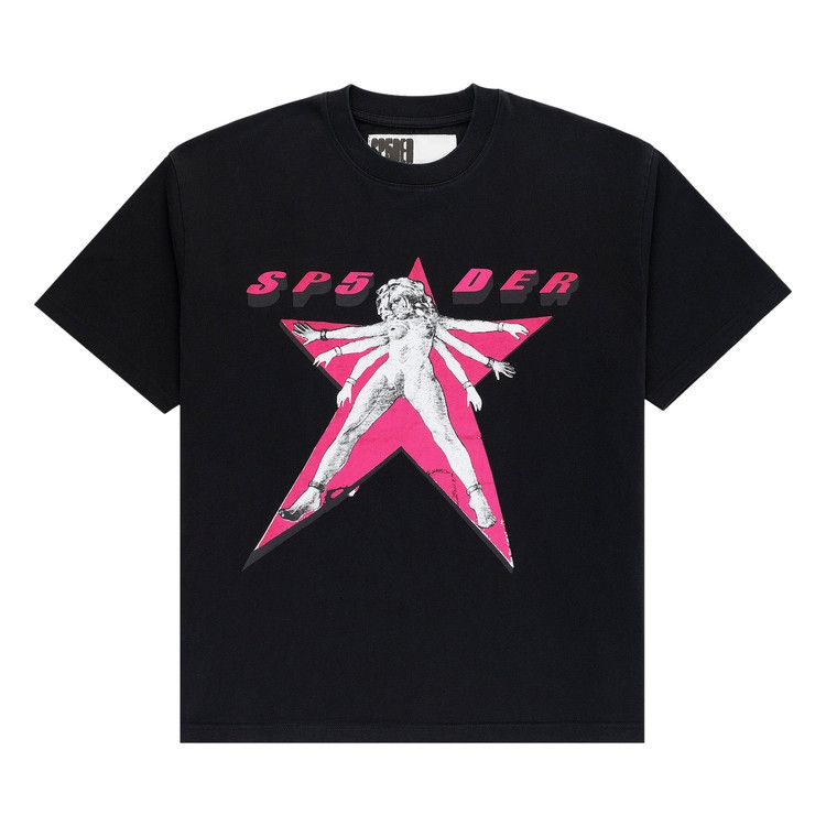 Sp5der Star Girl T-Shirt Black