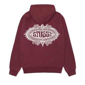 Stussy Mantra Zip Hoodie Burgundy Price in India | Culture Circle