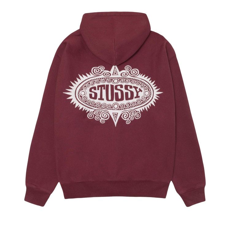 Stussy Mantra Zip Hoodie Burgundy