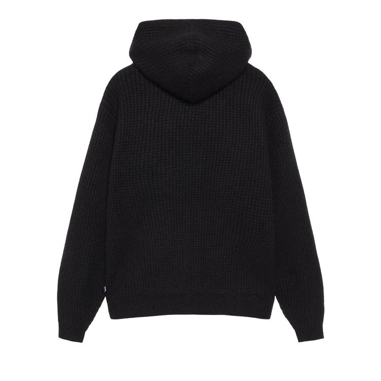 Stussy Waffle Cashmere Zip Hoodie Black