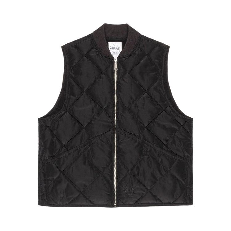 Stussy Thermal Lined Quilted Vest Black