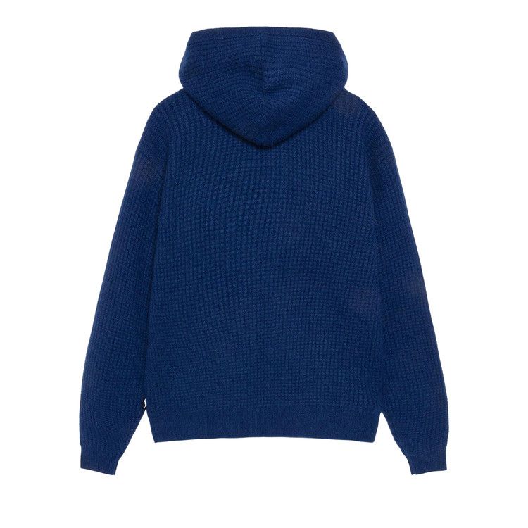 Stussy Waffle Cashmere Zip Hoodie Navy