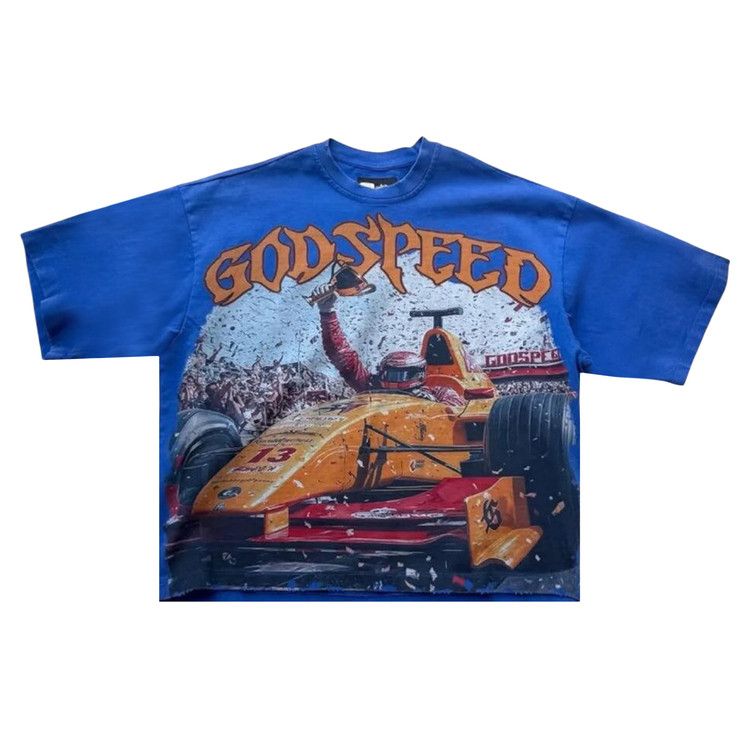 Godspeed F1 Finishline T-Shirt Blue Wash