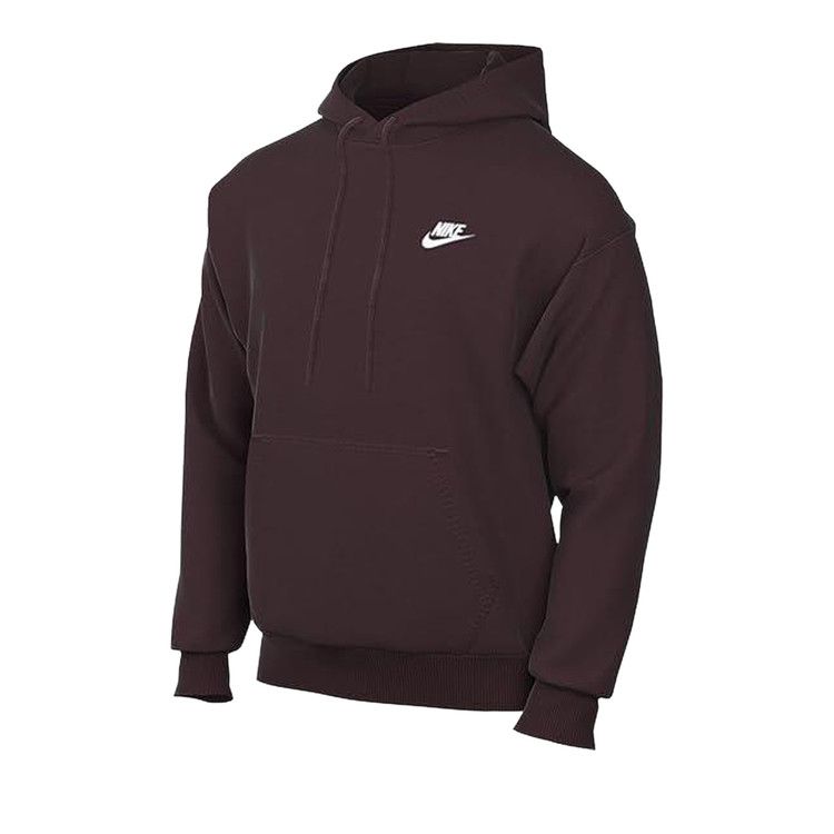Nike Sportswear Club Fleece Pullover Hoodie Burgundy Crush/White