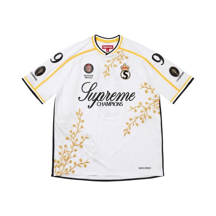 Buy Supreme Floral Soccer Jersey 'White' - FW25KN52 WHITE