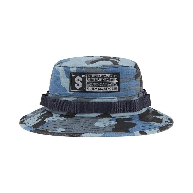 Buy Supreme Military Boonie 'Blue Camo' - FW25H59 BLUE CAMO | GOAT
