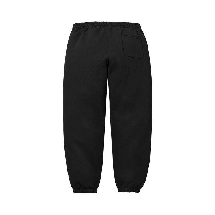 Buy Supreme Satin Appliqué Sweatpant 'Black' - FW25P93 BLACK | GOAT