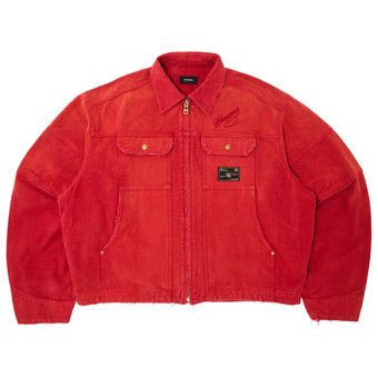 Buy Willy Chavarria Stotckton Work Jacket 'Red' - WCJKT0033 006 | GOAT
