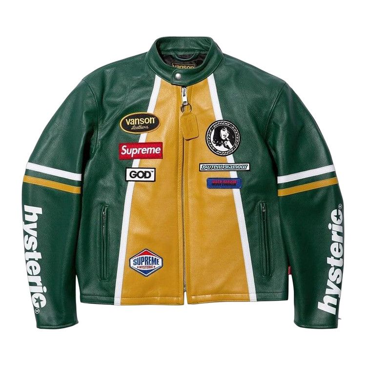 Buy Supreme x HYSTERIC GLAMOUR x Vanson Leather Jacket 'Green