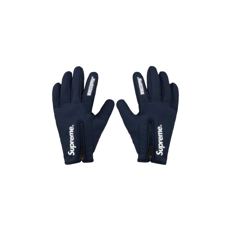 Buy Supreme WINDSTOPPER Zip Gloves 'Navy' - FW24A9 NAVY | GOAT