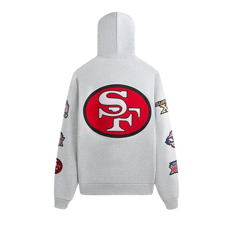 Kith For The Nfl San Francisco 49ers Faithful Vintage Hoodie 'light Heather Grey'