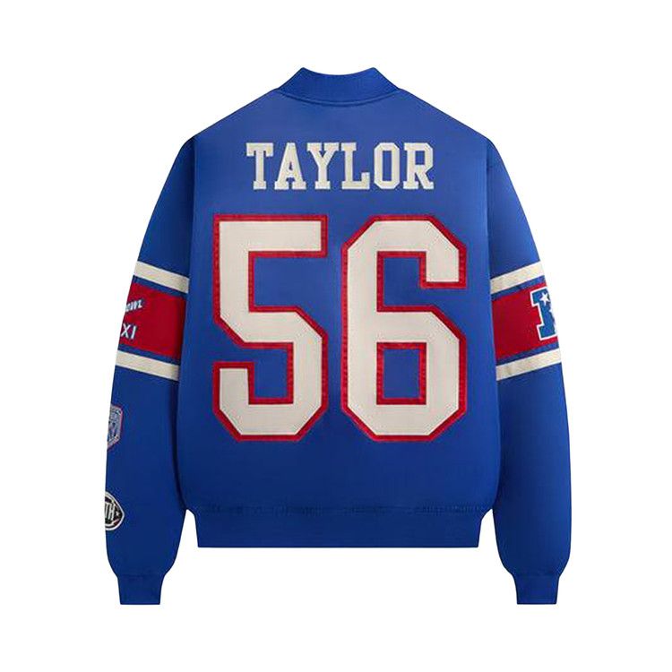 Kith For The Nfl New York Giants Satin Bomber Jacket 'current'