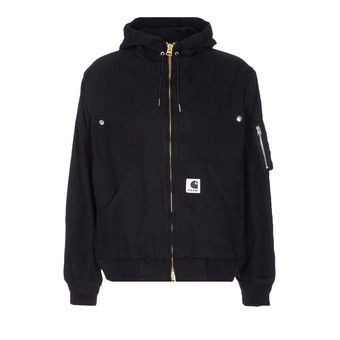 Buy Sacai x Carhartt WIP Washed Duck Hooded Blouson 'Black' - 25