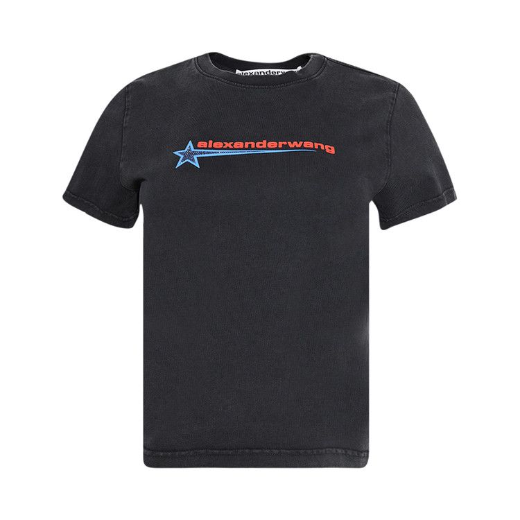 Buy Alexander Wang Shrunken T-Shirt W/ Graphic 'Washed Black