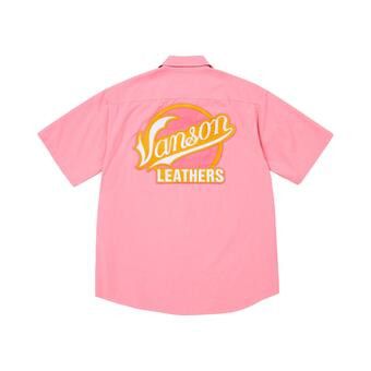 Supreme X Vanson Leathers Shorts-Sleeve Work Shirt Pink Price in