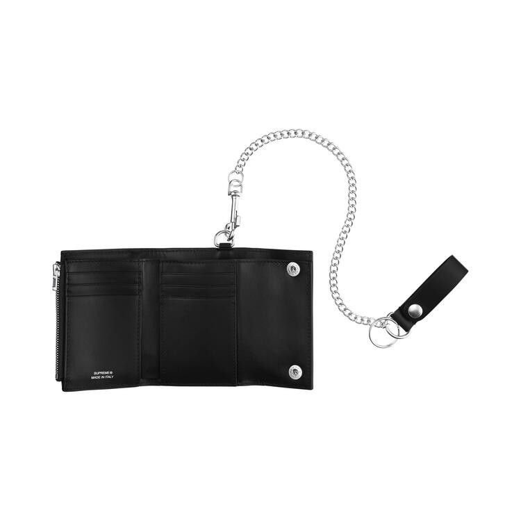 Buy Supreme Leather Chain Wallet 'Black' - FW25B13 BLACK | GOAT