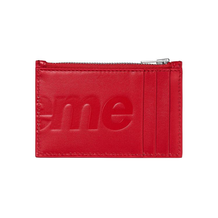 Buy Supreme Leather Zip Card Holder 'Red' - FW25B27 RED | GOAT