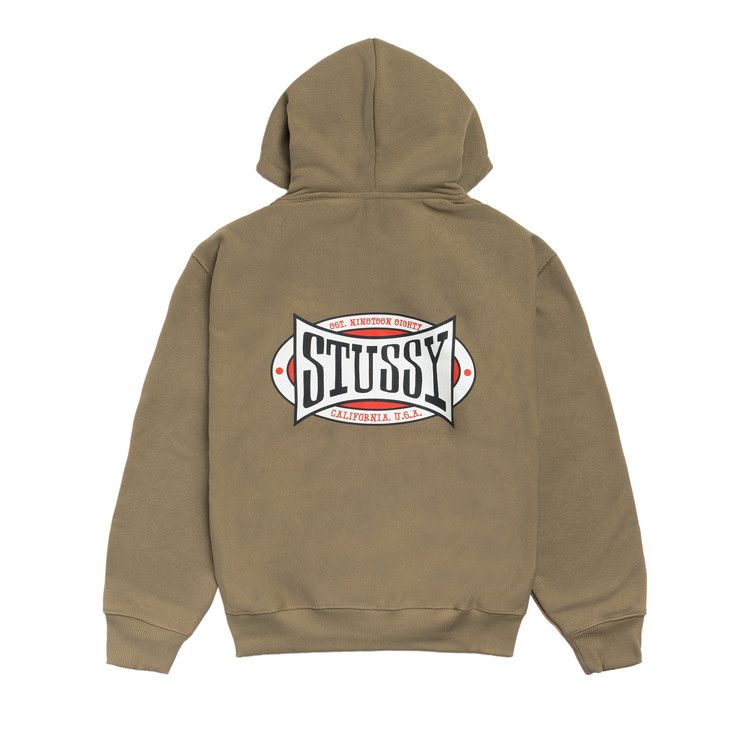 Stussy Champion Oval Zip Hoodie Army