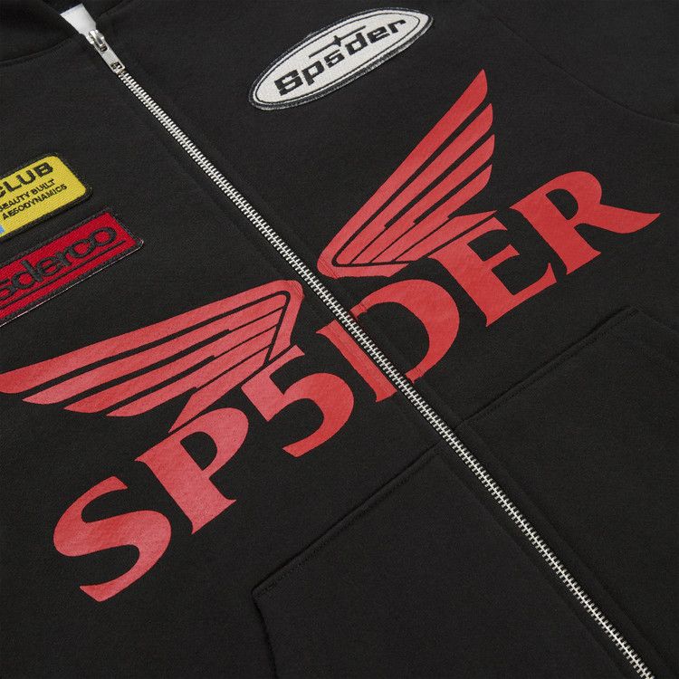 Sp5der Gt Zip Hoodie Black