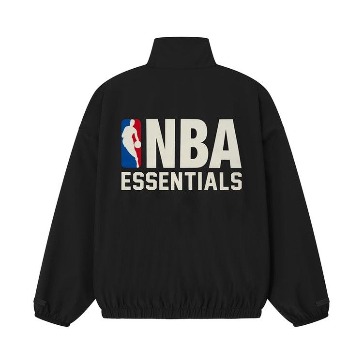 Fear Of God Essentials Nylon NBA 1/2 Zip Track Jacket 'black'