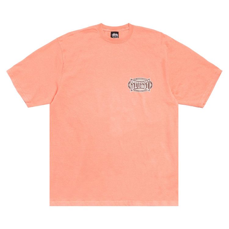 Stussy Champion Oval T-Shirt Pigment Dyed Sherbert