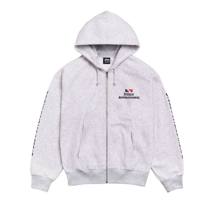 Stussy International Zip Hoodie 'ash Heather'