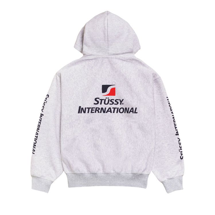 Stussy International Zip Hoodie 'ash Heather'