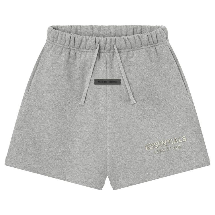 Fear Of God Essentials Kids Fleece Soccer Short 'heather Stone'