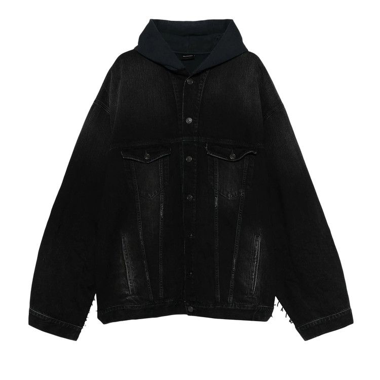 Balenciaga Hybrid Hooded Jacket Black Fade Out