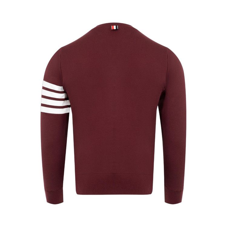 Thom Browne Classic Loopback 4 Bar Sweatshirt Burgundy