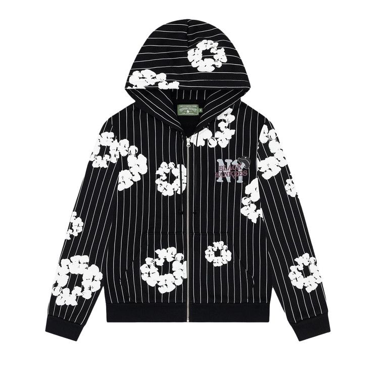 No.222 オーダーマスク　ハンドメイド　カメリア　花柄　ブラック　ブラック Buy Denim Tears Pinstripe Wreath Zip Hoodie 'Black