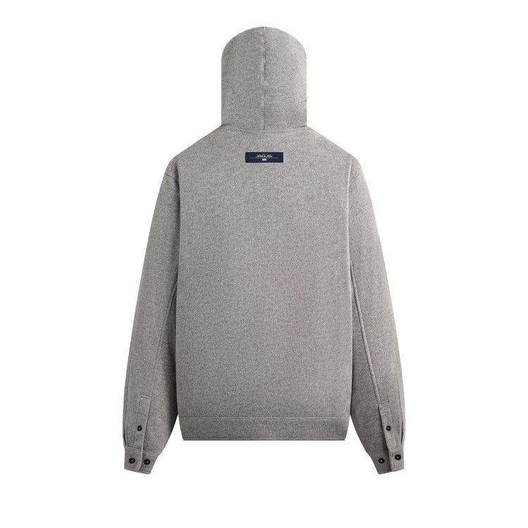 Kith Brushed Selfridge Zip Up Hoodie 'medium Heather Grey'